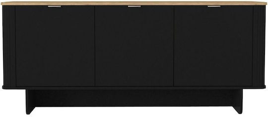 Μπουφές Bohema Ξύλινος Μαύρο - Sepet Oak 180x47x76.6cm