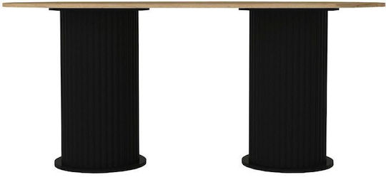 Bohema Τραπέζι Τραπεζαρίας Ξύλινο Μαύρο - Sepet Oak 180x90x77.7εκ.