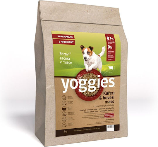 Dry Dog Food Chicken Beef & Probiotics Cold Pressed Yoggies Normal 5 Kg