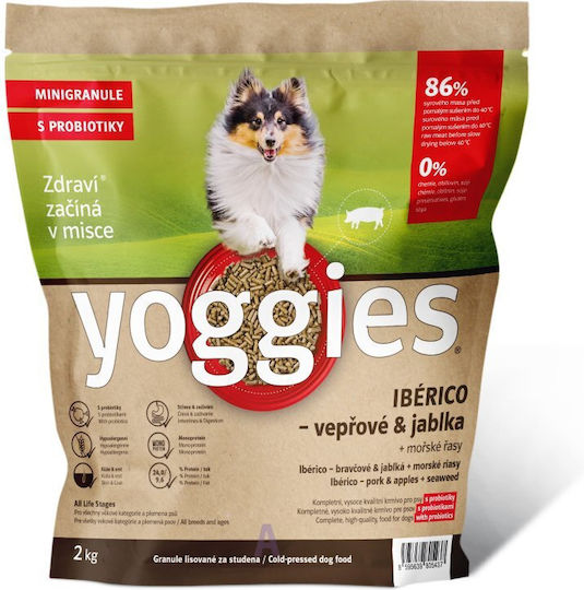 Dry Dog Food Iberico Pork Apples & Probiotics Cold Pressed Yoggies Mini 2 Kg