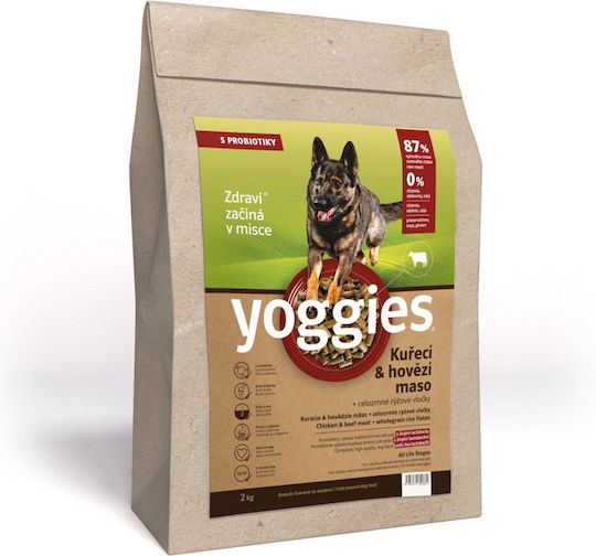 Dry Dog Food Chicken Beef & Probiotics Cold Pressed Yoggies Mini 2 Kg