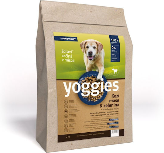 Dry Dog Food Goat Meat Vegetables Probiotics Single Protein Cold Pressed Yoggies Normal 2 Kg