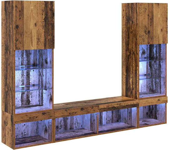 Unitate TV pentru sufragerie Coffee cu iluminare L40.5xA30xÎ102cm