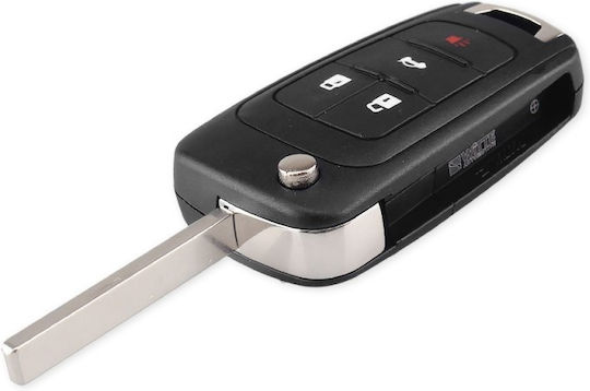 Husă Pentru Chei Auto Compatibilă Opel Chevrolet Vauxhall Spark Cruise Corsa Astra Insignia Zafira 4 Butoane