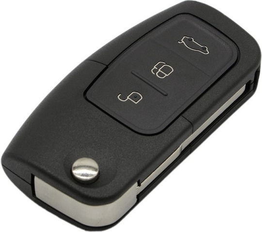 Complete Car Key Compatible Ford Focus Fiesta Mondeo 4d63 433mhz 3 Buttons Window Closing
