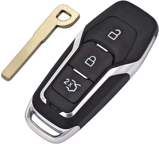 Husă Pentru Chei Auto Compatibilă Ford Mondeo Mustang Focus Fusion S-max Galaxy Explorer 3 Butoane Lamă Hu101
