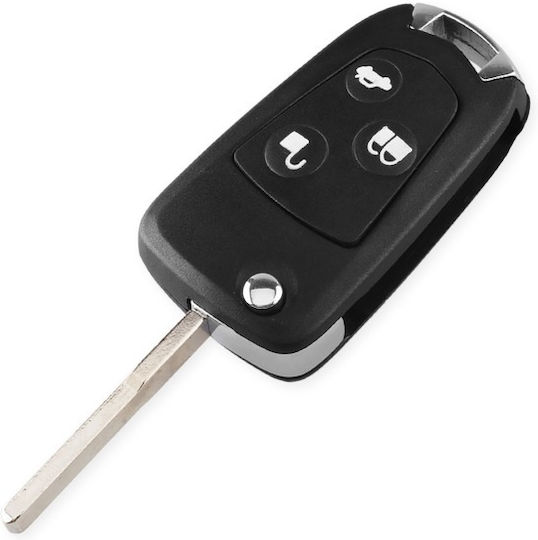 Transforming Folding Car Key Case Compatible Ford Mondeo Focus Fiesta 3 Modified Buttons