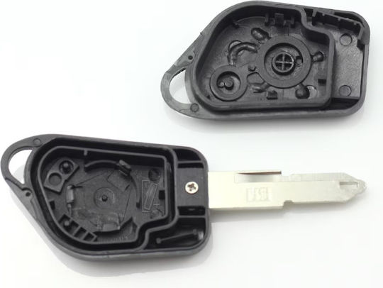 Car Key Case 2 Buttons Battery Holder Peugeot Compatible 206 207 307 407