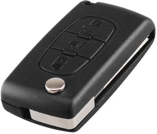 Husă Pentru Chei Auto Compatibilă Peugeot Citroen 207 307 407 C2 C3 C4 C5 C6 C8 3 Butoane Hu83 Ce0536