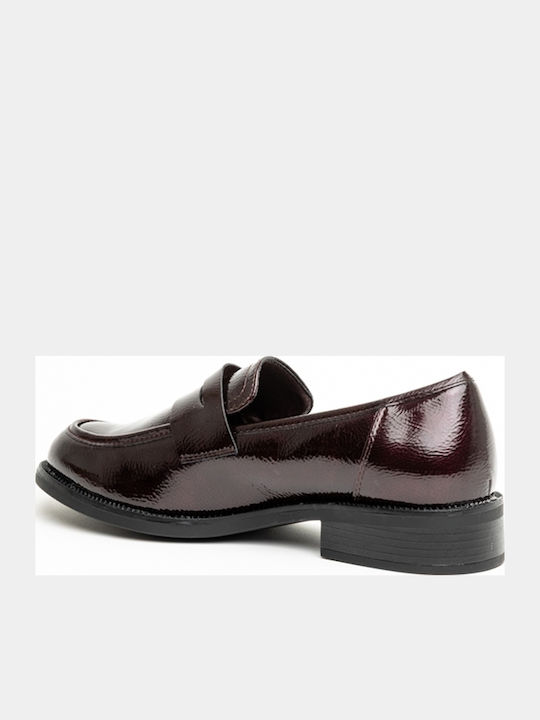 Women's Loafers in Burgundy Color