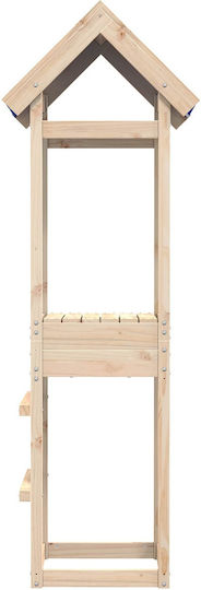 vidaXL Holzturm mit Kletterfläche 52.5x46.5x195cm. Braun