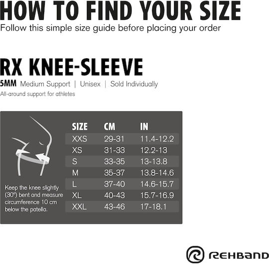 Rehband Branț Pentru Genunchi 5mm 1 Buc