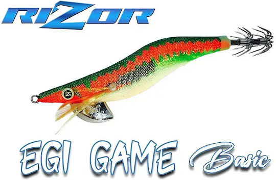 Rizor Squid Jigs Fluorescent Red-yellow Head #01
