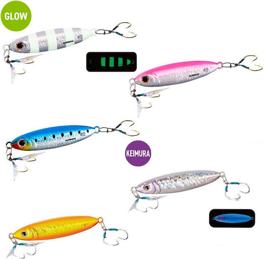 Shimano Butterfly Flach Leuchtend 5,8 cm 30 g Zebra Künstliche Köder