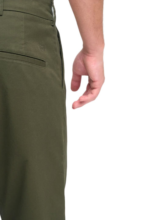 Perth Herrenhose Chinos Elastisch in Gerade Stil Khaki
