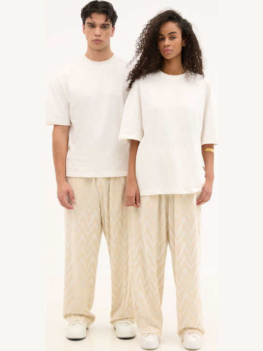 Pantaloni Elastic Beige