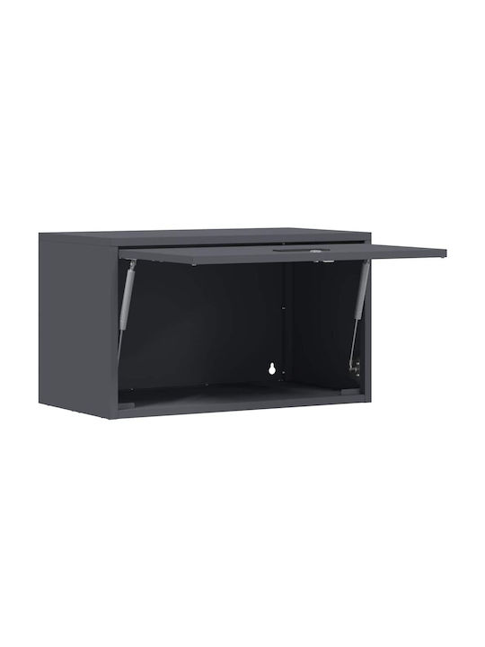 Wand Wohnzimmer Vitrine aus Metallisch Anthrazit 60x33x35cm