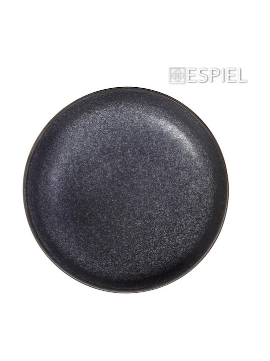 Espiel Etna Πιάτο Βαθύ Κεραμικό Γκρι με Διάμετρο 17.5cm