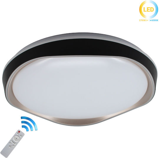 Keskor Plafonieră de Tavan 49buc Neagră cu LED Integrat