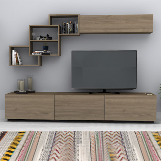 Wohnzimmer TV-Einheit Free Walnut L210xB35xH38cm