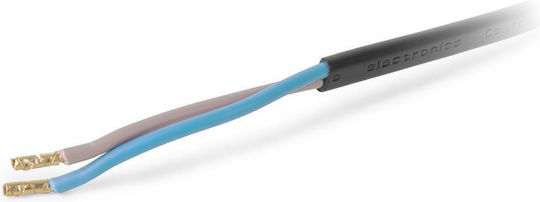 Entac Rewireable Netzkabel 2g0.75 Schalter Ein Aus Schwarz 2.5m