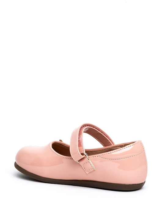 Kids Ballerinas with Hoop & Loop Closure Pink