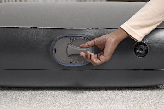Bestway Inflatable Sleep Mattress Single with Integrated Pump 188x99x30cm Gray