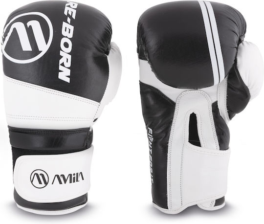 AMILA Mănuși de Box din Piele pentru Competiție Negre