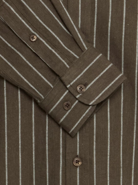 Дълъг ръкав Риза Black Olive Melange