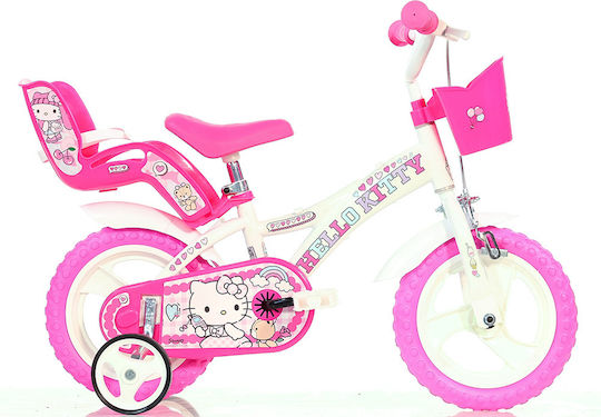 Dino Bikes Hello Kitty 12" Kids Bicycle BMX White