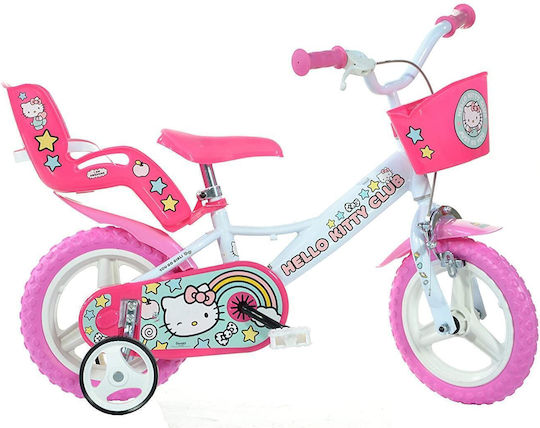 Dino Bikes Hello Kitty 12" Kids Bicycle BMX White