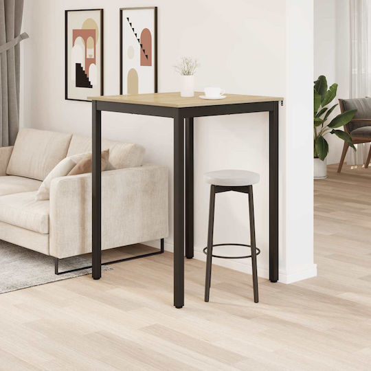 Wooden Bar Table Brown 80x80x105cm