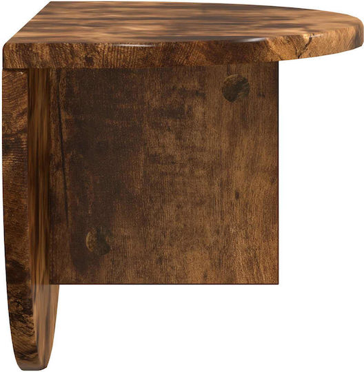 Wall Bedside Tables Wooden Brown 2 Pieces 38x19x19cm