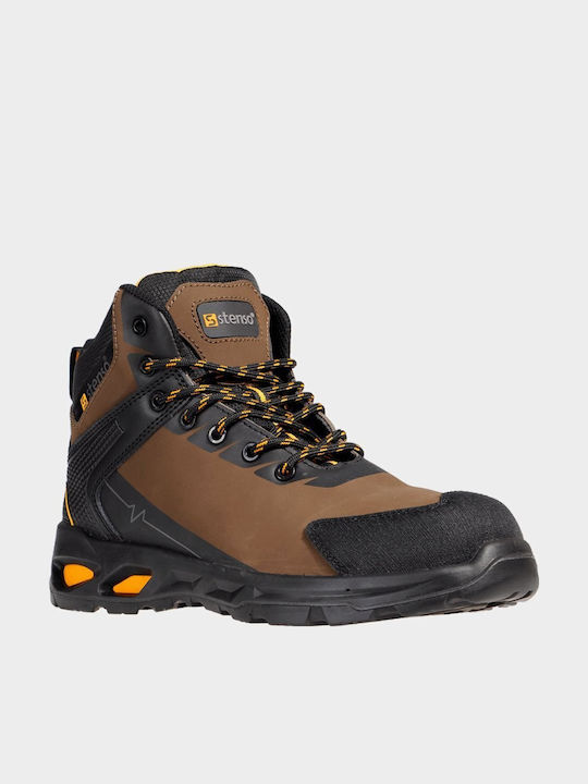 Stenso Ruler Waterproof Boots Work Brown with Certification FO ,SR