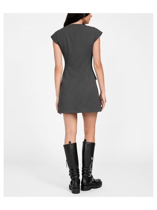 Καλοκαιρινό Mini Σεμιζιέ Φόρεμα Grey