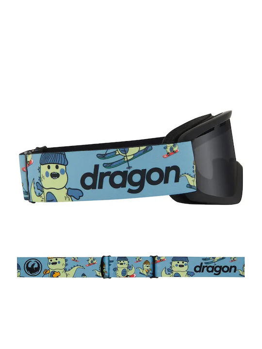 Dragon Alliance Μάσκα Σκι & Snowboard Παιδική Μαύρη με Φακό Φιμέ σε Μαύρο Χρώμα