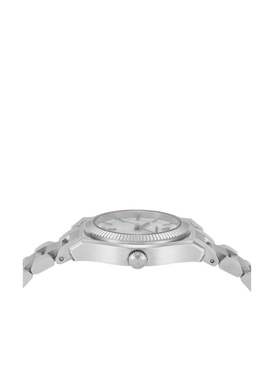 Emporio Armani Γυναικείο Ρολόι Μπαταρίας με Ασημί Μεταλλικό Μπρασελέ