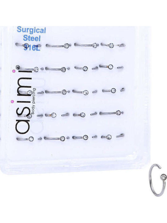 Asimi Body Piercing Σκουλαρίκι Κρικάκι Μύτης 10 x 0.8mm Asimi Body Piercing Σκουλαρίκι Κρικάκι Μύτης 10 x 0.8mm