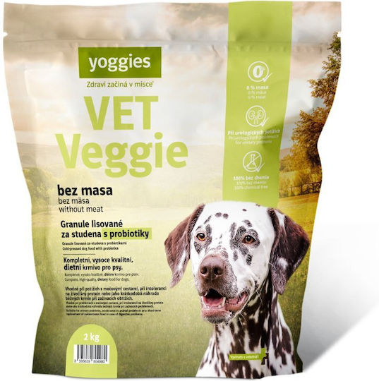 Ξηρά Τροφή Σκύλου Vet Veggie Χωρίς Κρέας Προβιοτικά Ψυχρής Έκθλιψης Cold Pressed Yoggies Normal 2 Kg