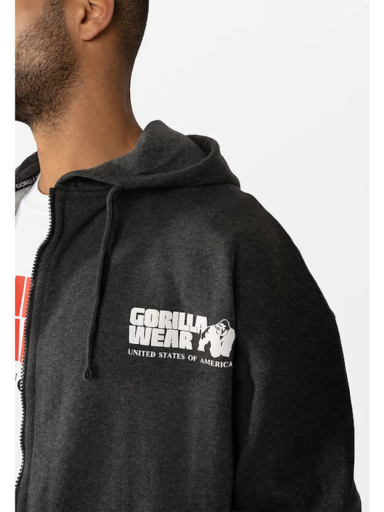Sweatshirt with Hood Dark Gray Melange