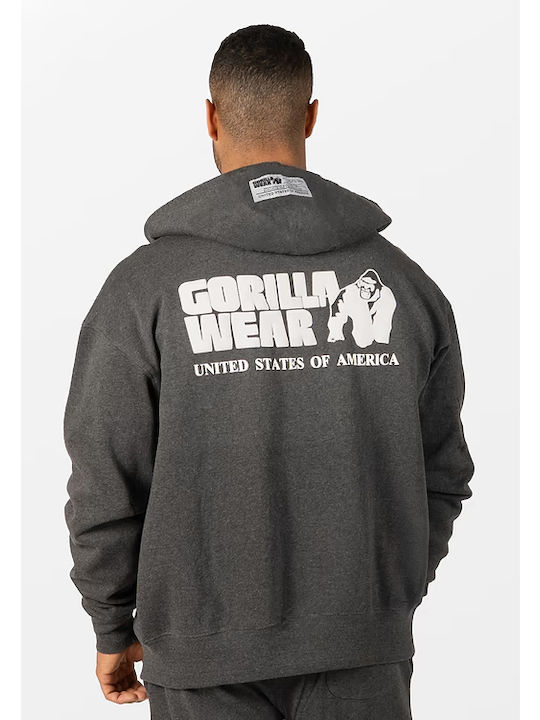 Sweatshirt with Hood Dark Gray Melange