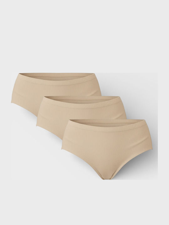 High Waist Women's Slip 3Pack Beige