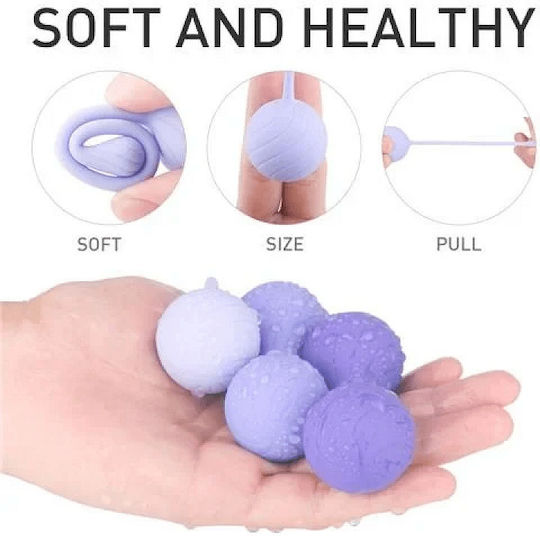 Smd Elysia Bleu Silicone Kegel Training Balls Κολπικές Μπάλες Εκγύμνασης Σιλικόνη Σετ 3 Blue