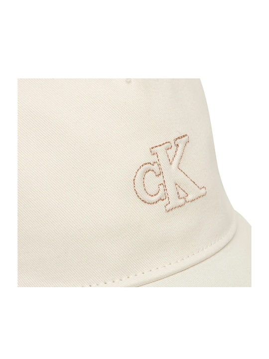 Calvin Klein Monogram Embroidery Cap Women Calvin Klein Beige Lv04f5044g-ybh