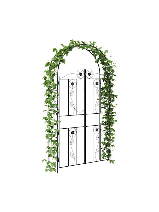 Gartenbogen aus Metall in Schwarz Farbe 115x37x226cm