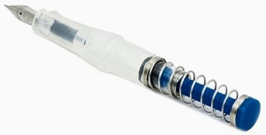 Twsbi Go Spring Load Mechanism Calligraphy Pen Extra Fine Blue with Red Ink