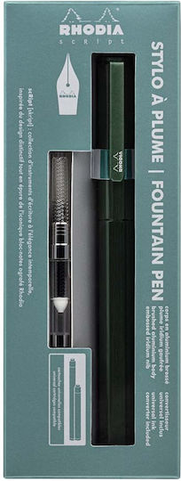 Rhodia Fountain Pen Fine Green Aluminum With Green Ink