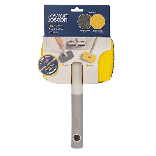 Surface Cleaner 2 in 1 Joseph Joseph Cleantech 6500012 18.5 Cm Soft Handle Grey Yellow