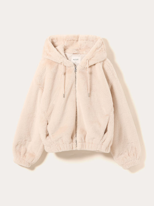 Women's Short Fur Off White