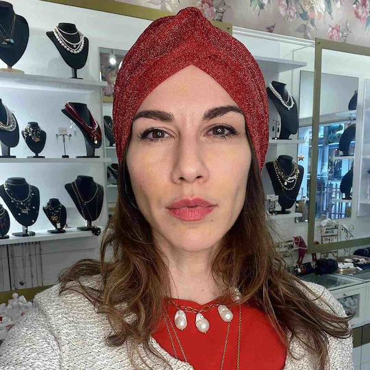 Turban Lurex Roșu